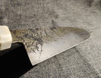 Image 3 of 130 mm San-mai ajikiri/petty knife (casket-handle)