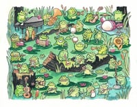 Image 1 of Forty Frogs at a Frog Party 8x10