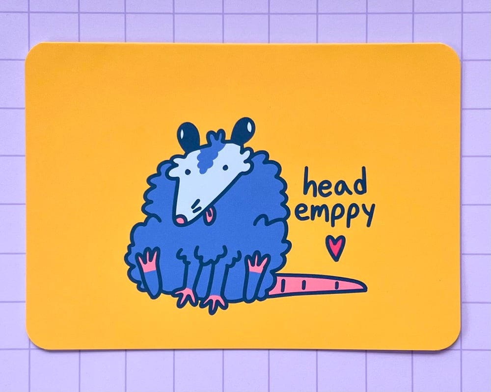 Image of Head empty possum card