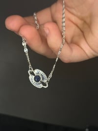 Image 4 of Sapphire Starburst Link Necklace