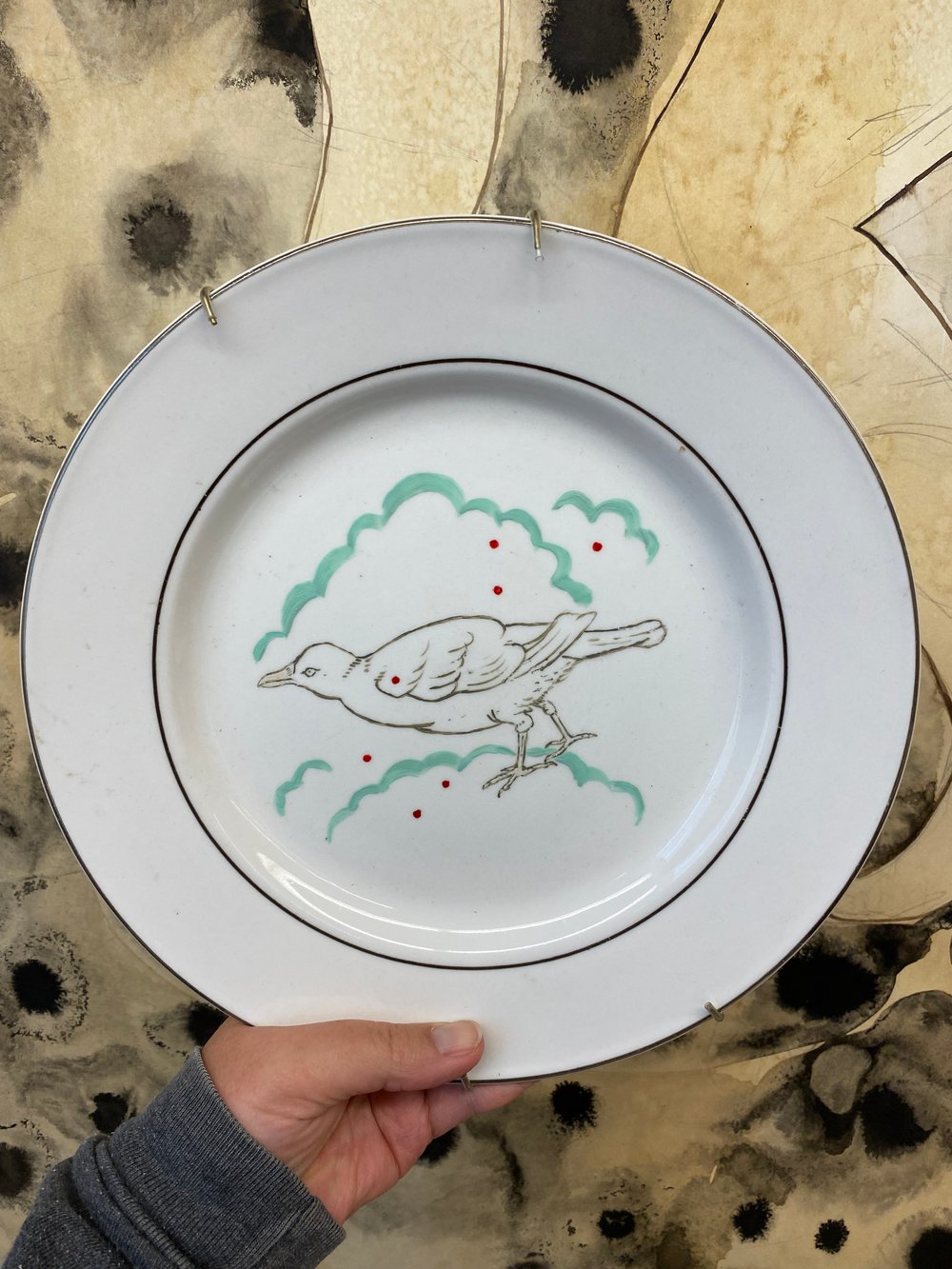 Image of Hand painted plate by Jeremy Taylor