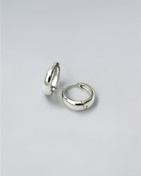 Image 1 of Huggie Hoops in Silver