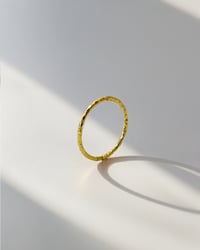 Image 2 of Hammered Band Stacking Ring in Gold