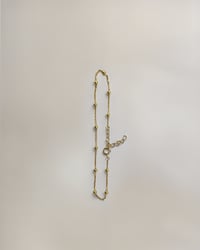 Image 2 of Fine Beaded Chain Bracelet in Gold