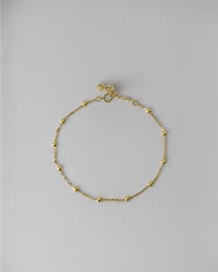 Image 1 of Fine Beaded Chain Bracelet in Gold