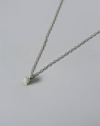 Image 4 of Fine Chain Opalite Necklace in Silver