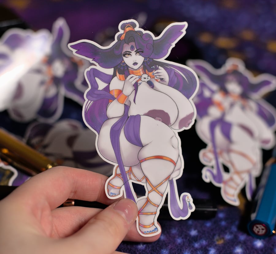 Image of Nyx (Hades) Pin Up Glossy Vinyl Stickers