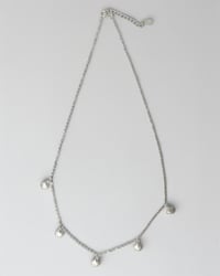Image 3 of Shell Charm Chain Necklace in Silver