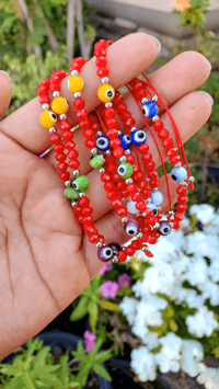 Image 2 of Ojo Turco with Silver Beads 