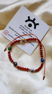 Image 1 of Ojo Turco with Silver Beads 