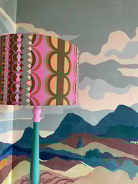 Image 1 of Disc'O' Pink /Sage Lampshade