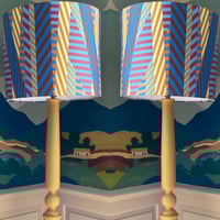 Image 3 of NEW Aviator Stripe Blue Lampshades