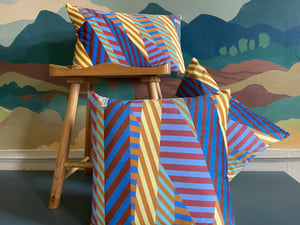 Image of NEW Aviator Stripe Blue Lampshades