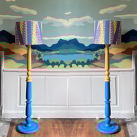 Image 1 of NEW Aviator Stripe Blue Lampshades