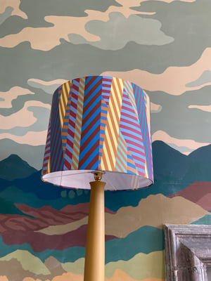 Image of NEW Aviator Stripe Blue Lampshades