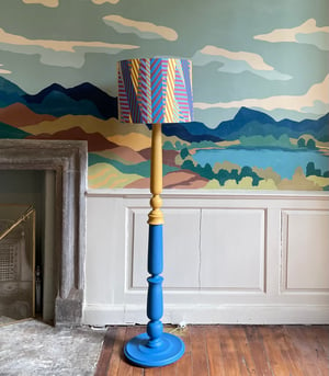 Image of NEW Aviator Stripe Blue Lampshades