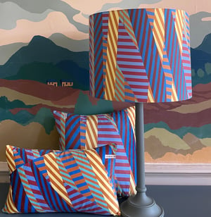 Image of NEW Aviator Stripe Blue Lampshades