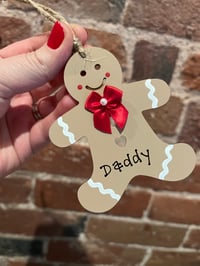 Image 1 of Personalised Gingerbread Man Decoration