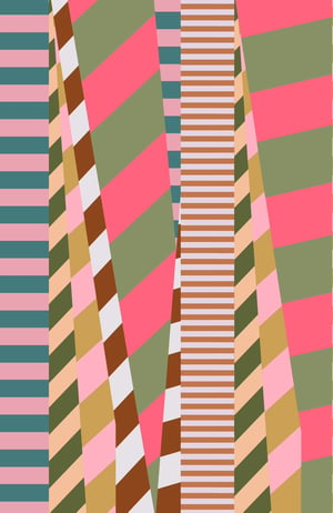 Image of NEW Aviator Stripe Pink Lampshade