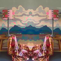 Image 5 of NEW Aviator Stripe Pink Lampshade