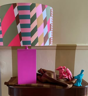 Image of NEW Aviator Stripe Pink Lampshade