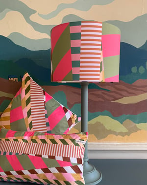 Image of NEW Aviator Stripe Pink Lampshade