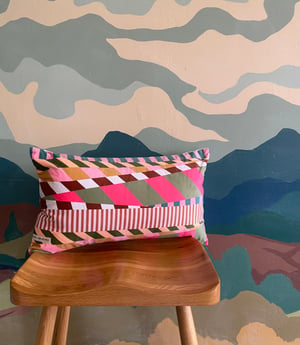 Image of NEW Aviator Pink Velvet Bolster