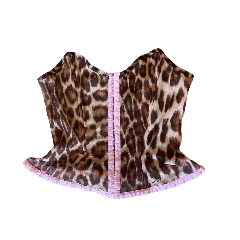 Image of BLUMARINE 2000s LEOPARD PRINT CORSET