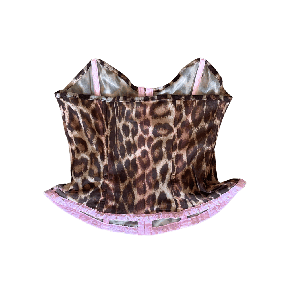 Image of BLUMARINE 2000s LEOPARD PRINT CORSET