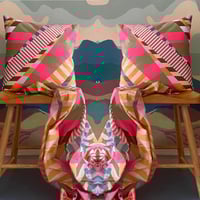 Image 1 of NEW Aviator Stripe Pink Cushion