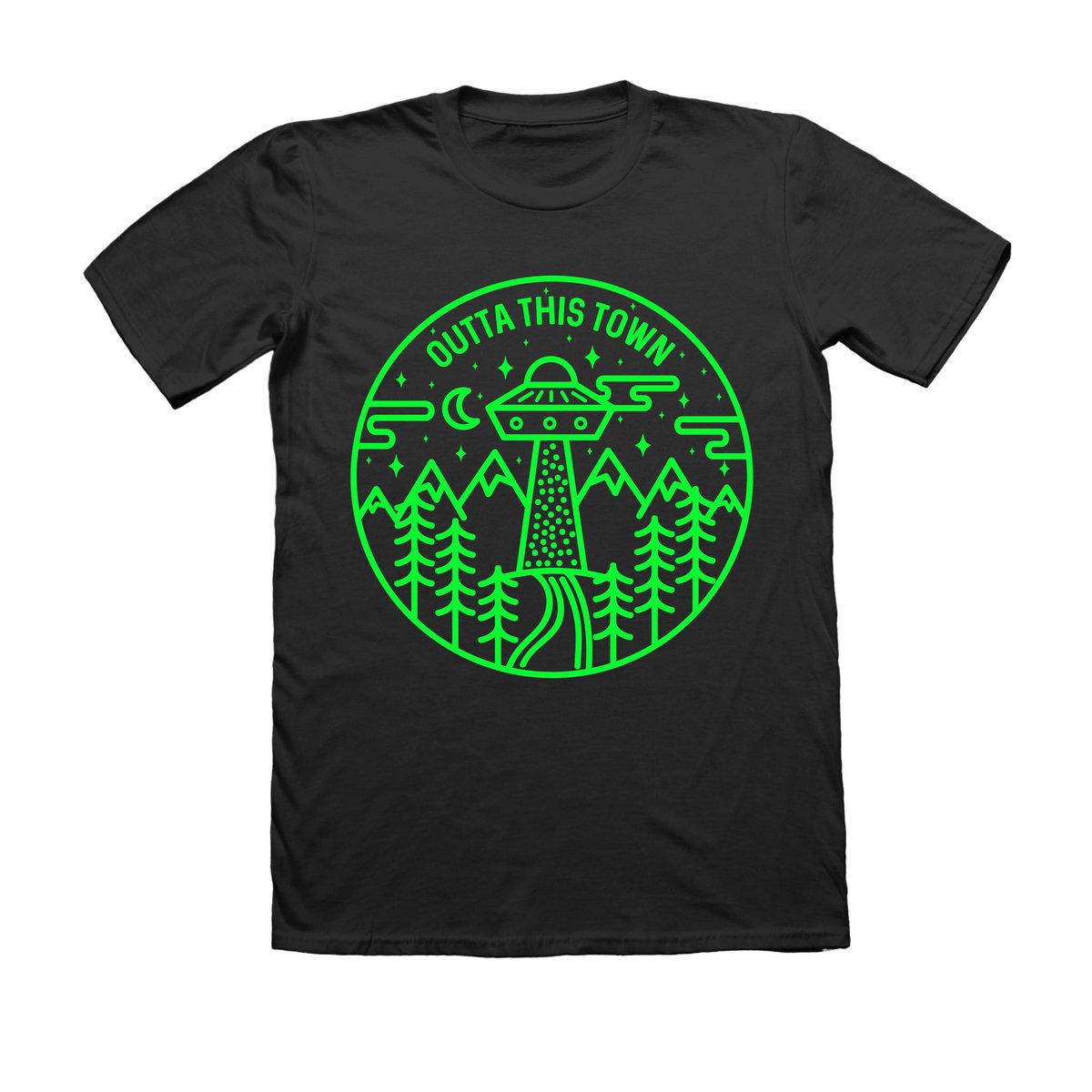 Image of UFO Circle T-shirt Black 🛸