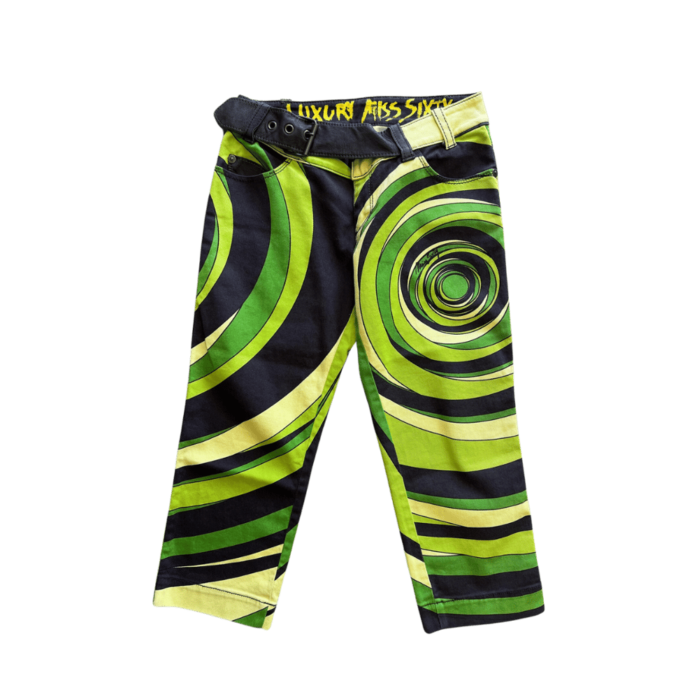 Image of MISS SIXTY LIME CAPRI PANTS