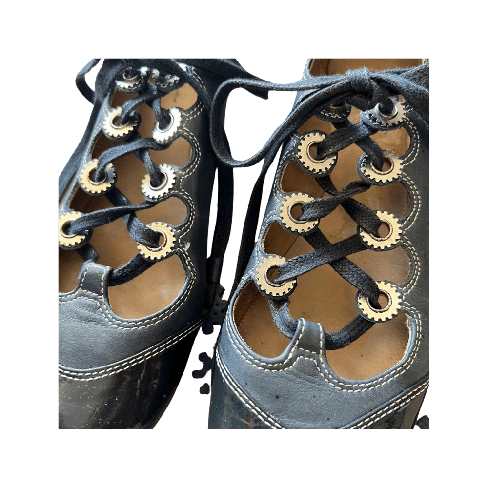 Image of LACE-UP MARITHÉ+ FRANÇOIS GIRBAUD NAVY FLATS