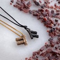 Image 3 of Brass Gaelic Ogham Pendant - Ancient Beauty in Warm Tones | Embrace Scottish Heritage