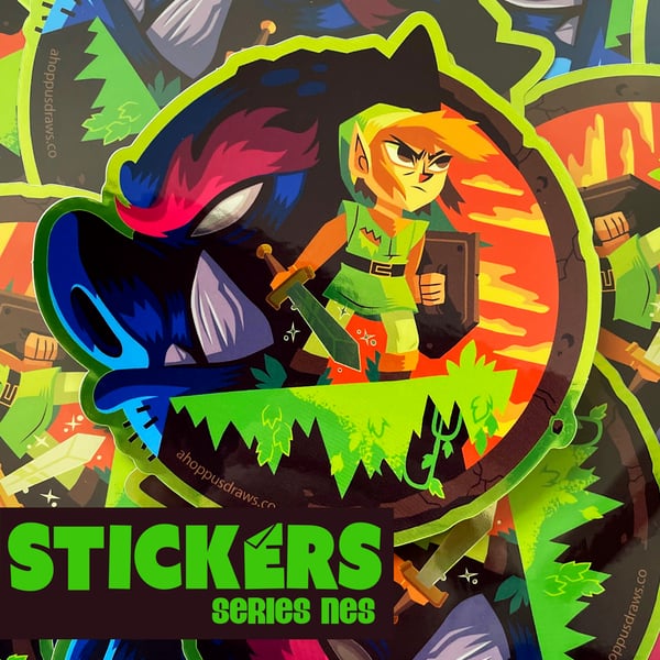 Image of 5" STICKERS Series NES: The Legend