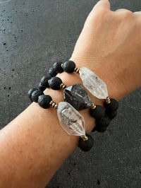 Image 2 of *new* BLACK  bracelets with Crystals