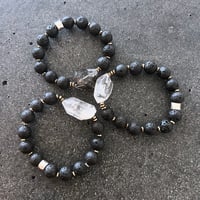 Image 1 of *new* BLACK  bracelets with Crystals