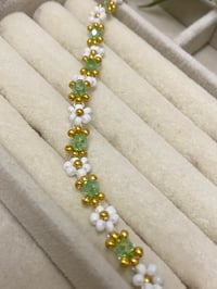 Image 2 of lime flower bracelet