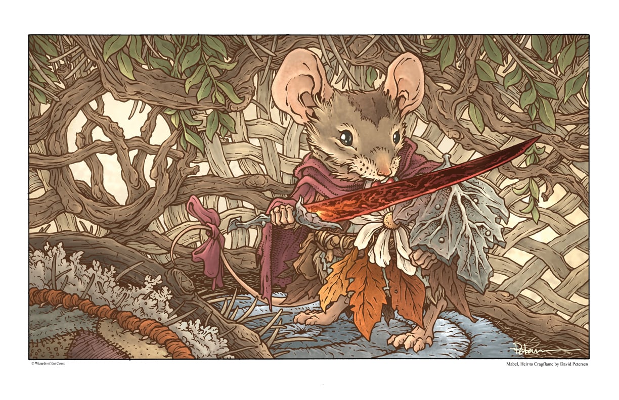 PRINT: Mabel Heir to Cragflame (Bloomburrow) | Mouse Guard PRINT: Mabel Heir to Cragflame (Bloomburrow) | Mouse Guard