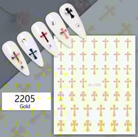 Image 2 of CROSS NAIL STICKERS