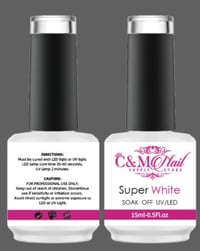 Image 1 of C&M SUPER WHITE GEL POLISH