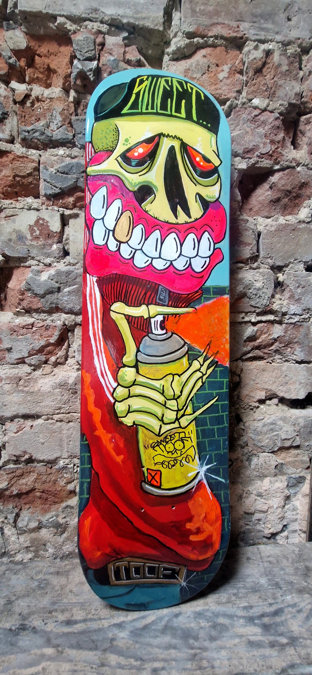 Fluro Mist  Skateboard deck 