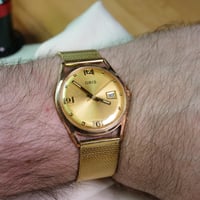 Image 2 of Vintage ORIS Cal 654KIF Stunning 10 Micron Gold Case