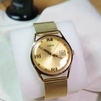 Image 1 of Vintage ORIS Cal 654KIF Stunning 10 Micron Gold Case