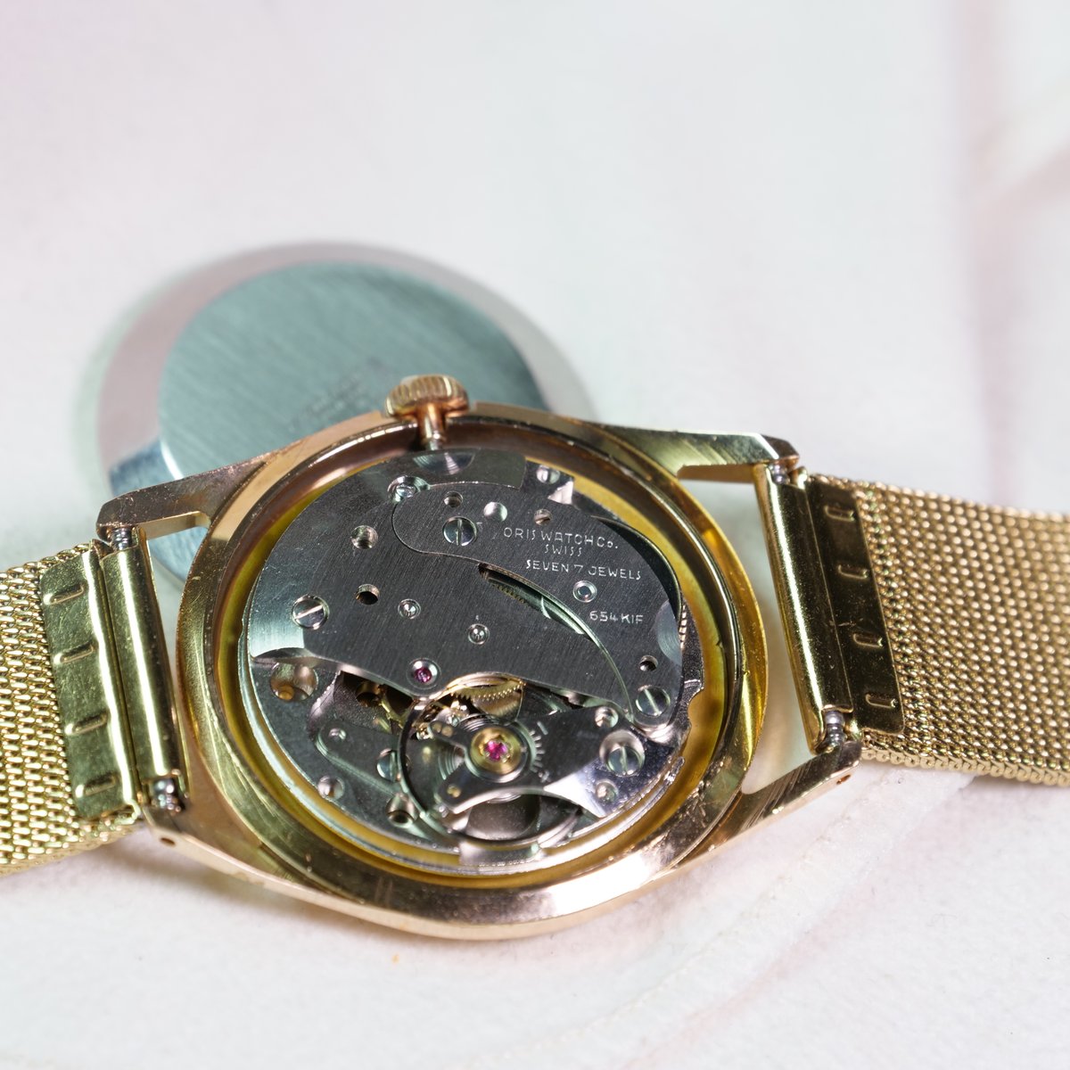 Vintage ORIS Cal 654KIF Stunning 10 Micron Gold Case | jestor.watch