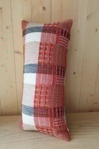 Image 2 of Madder wool cushion rectangle 20x50 naturally dyed pillow