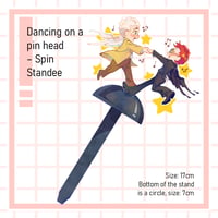 Image 1 of [Pre-order] Dancing on a pin head Spin standee - Good Omens