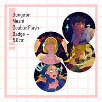 Image 1 of [Pre-order] Dungeon Meshi Double flash Badge 