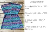 Image 5 of Crochet Floral Kimono in Blue, Purple and Pink Colors, Oversized for M/L