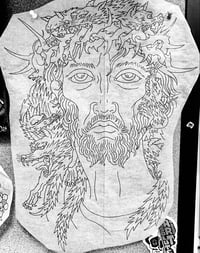 Christ head backpiece final drawing